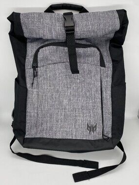 Acer Predator Jr Gaming Rolltop Backpack Utility Gray Black PBG820